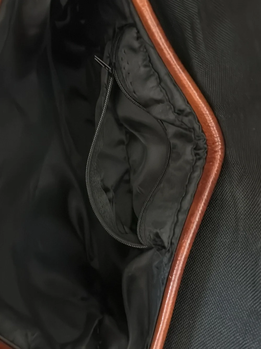 Brown Leather Beaded Envelope Clutch